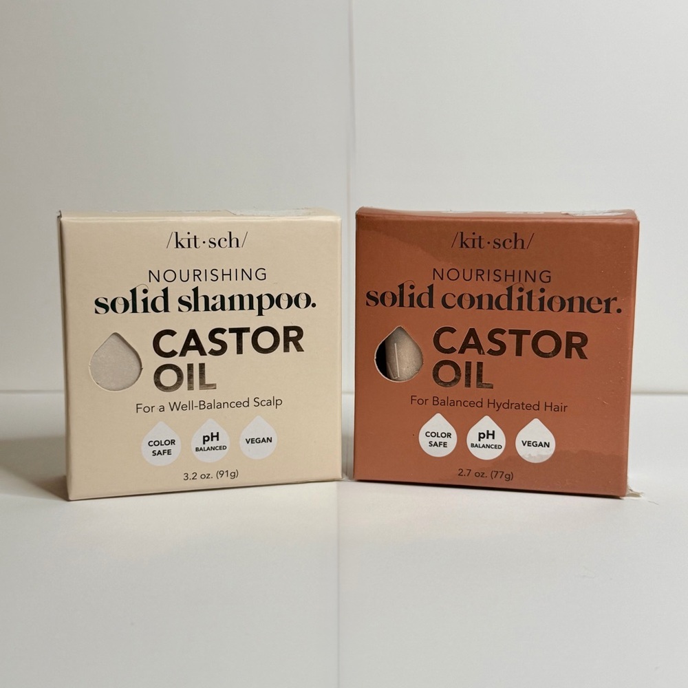/kit•sch/ | Castor Oil Solid Shampoo & Conditioner Set